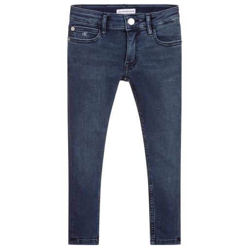 Calvin Klein Jeans-Girls Blue Skinny Fit Jeans | Childrensalon Outlet