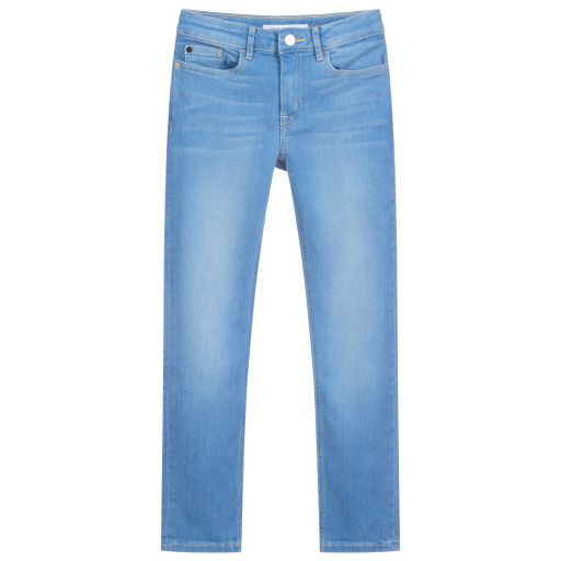 Calvin Klein Jeans-Girls Blue Slim Fit Jeans | Childrensalon Outlet