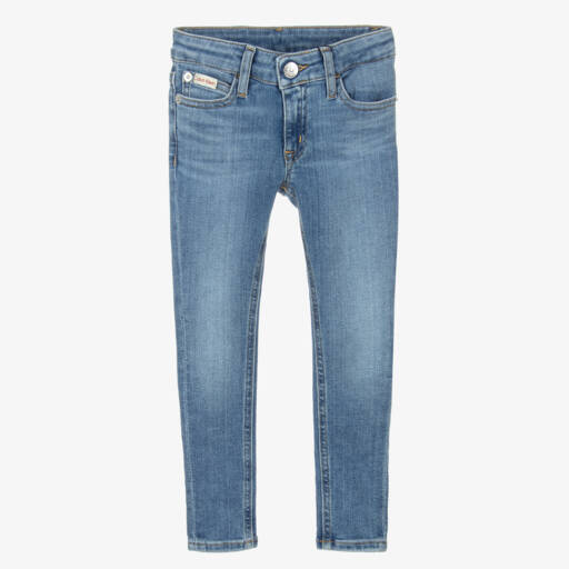 Calvin Klein-بنطلون جينز أزرق ضيق للبنات | Childrensalon Outlet