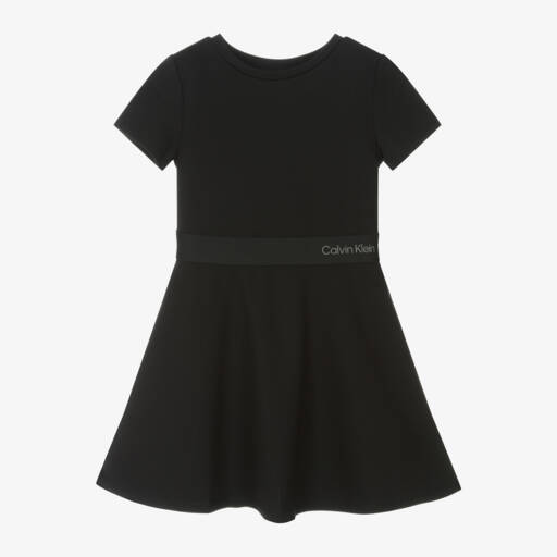 Calvin Klein-Girls Elegant Black Jersey Dress | Childrensalon Outlet