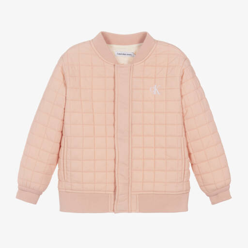 Calvin Klein-جاكيت مبطن لون زهري للبنات | Childrensalon Outlet