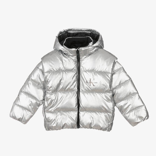 Calvin Klein Джинсы-Серебристая куртка 2-в-1 | Childrensalon Outlet