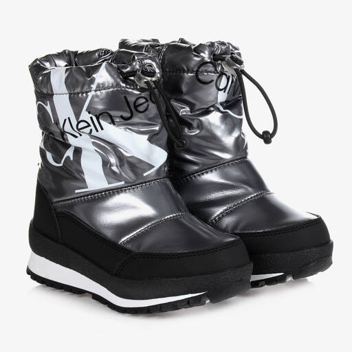 Calvin Klein Jeans-Silberne Winterstiefel für Mädchen | Childrensalon Outlet