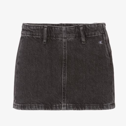 Calvin Klein-Черная джинсовая юбка-варенка для девочек | Childrensalon Outlet
