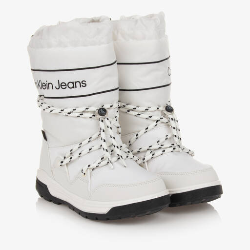 Calvin Klein-Weiße wasserdichte Winterstiefel | Childrensalon Outlet