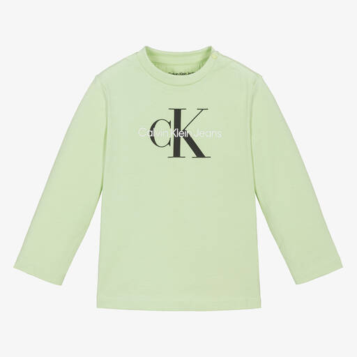 Calvin Klein-Зеленый хлопковый топ | Childrensalon Outlet