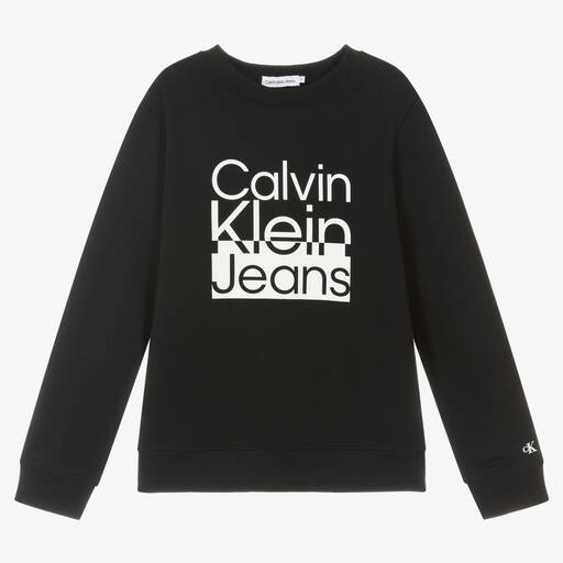 Calvin Klein Джинсы-Черный свитшот для подростков | Childrensalon Outlet