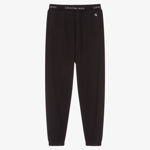 Calvin Klein-Schwarze Teen Baumwoll-Jogginghose | Childrensalon Outlet