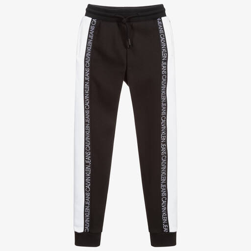 Calvin Klein Jeans-Teen Black & White Joggers | Childrensalon Outlet