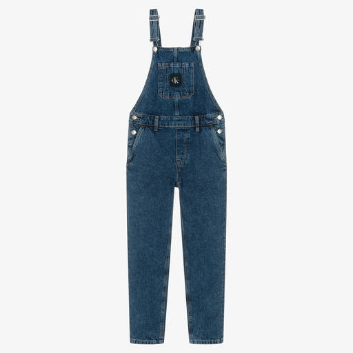 Calvin Klein Jeans-Blaue Teen Jeans-Latzhose | Childrensalon Outlet