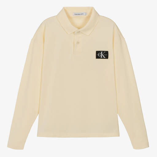 Calvin Klein-Бежевая рубашка поло из хлопка | Childrensalon Outlet