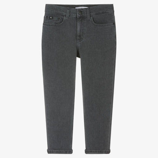 Calvin Klein-Teen Boys Grey Relaxed Denim Jeans | Childrensalon Outlet