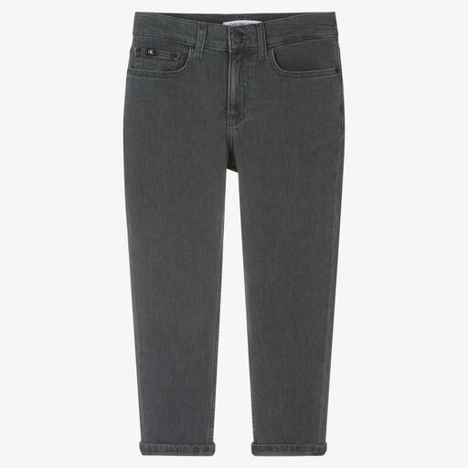 Calvin Klein-جينز تينز ولادي قطن دنيم لون رمادي | Childrensalon Outlet