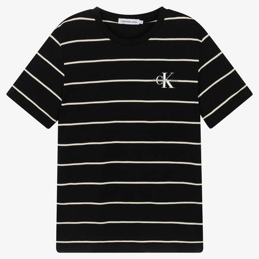 Calvin Klein Jeans-Teen Boys Striped Sun Reveal T-Shirt | Childrensalon Outlet