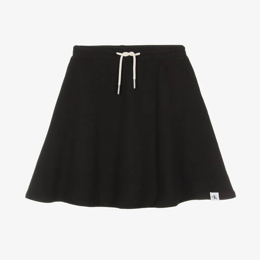 Calvin Klein Jeans-Teen Girls Black A-Line Jersey Skirt | Childrensalon Outlet