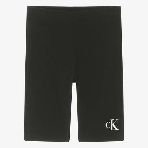Calvin Klein-Teen Girls Black Cotton Cycling Shorts | Childrensalon Outlet