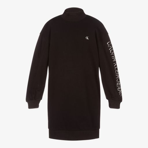 Calvin Klein Jeans-Teen Girls Black Logo Dress | Childrensalon Outlet