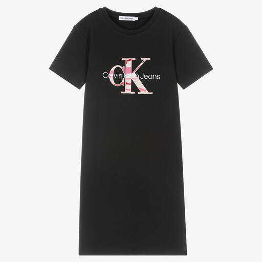 Calvin Klein Jeans-Teen Girls Black Logo Dress | Childrensalon Outlet