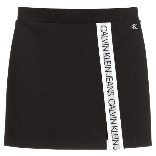 Calvin Klein Jeans-Teen Girls Black Logo Skirt | Childrensalon Outlet