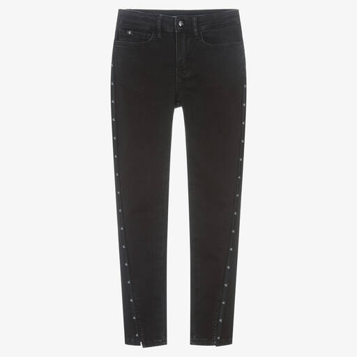 Calvin Klein Jeans-Teen Girls Black Skinny Jeans | Childrensalon Outlet