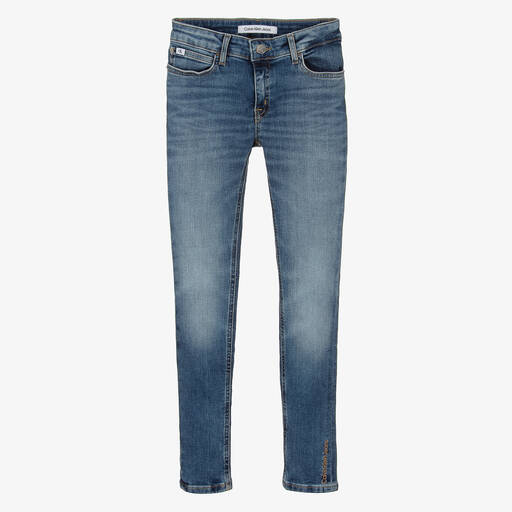 Calvin Klein Jeans-Teen Girls Blue Denim Skinny Jeans | Childrensalon Outlet