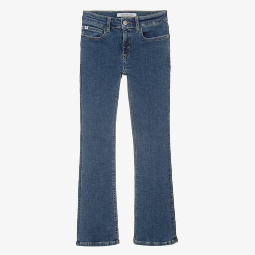 Calvin Klein-Синие джинсы-клеш для девочек-подростков | Childrensalon Outlet