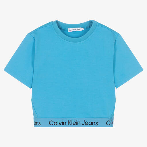 Calvin Klein Джинсы-Голубая футболка с логотипной лентой | Childrensalon Outlet
