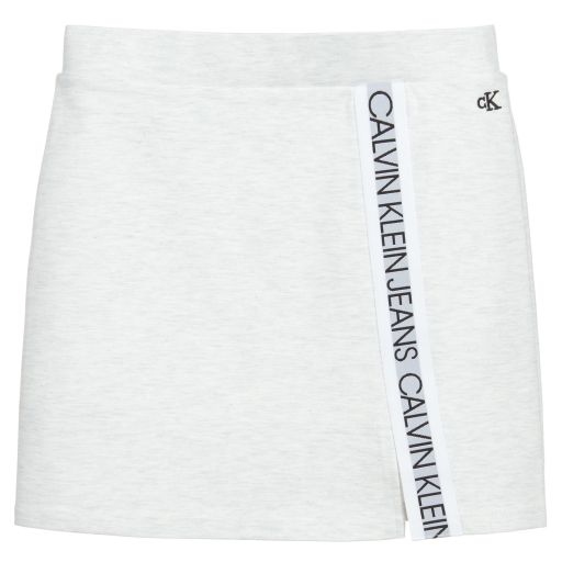 Calvin Klein Jeans-Teen Girls Grey Logo Skirt | Childrensalon Outlet