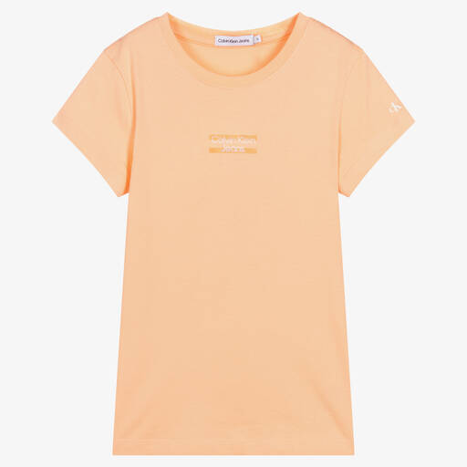 Calvin Klein Джинсы-Оранжевая хлопковая футболка | Childrensalon Outlet