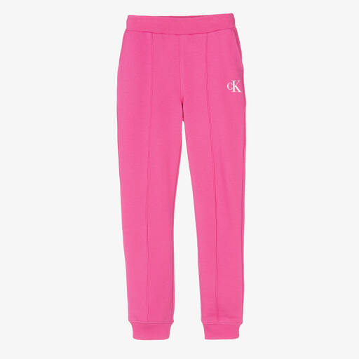 Calvin Klein-جوغرز قطن جيرسي لون زهري تينز بناتي | Childrensalon Outlet