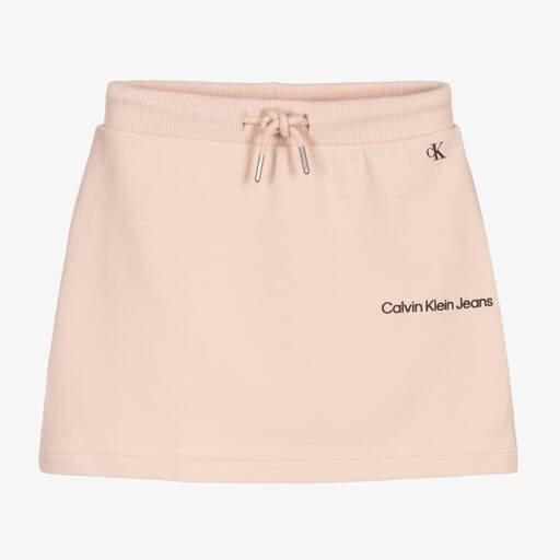 Calvin Klein Jeans-Teen Girls Pink Cotton Skirt | Childrensalon Outlet