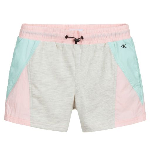 Calvin Klein Jeans-Teen Girls Pink & Green Shorts | Childrensalon Outlet