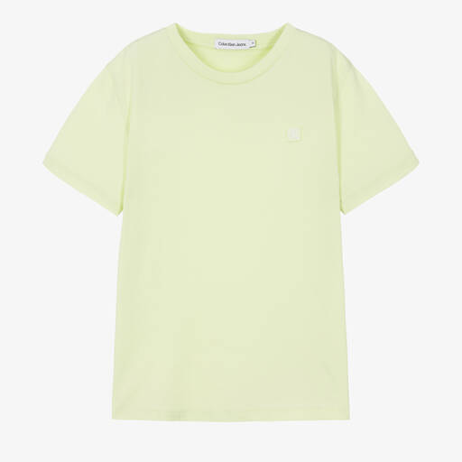 Calvin Klein-Зеленая хлопковая футболка для подростков | Childrensalon Outlet