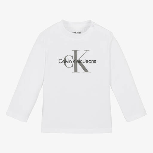 Calvin Klein-Белый хлопковый топ | Childrensalon Outlet