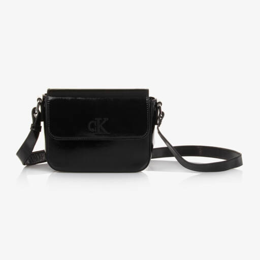 Calvin Klein-Young Fashionista Black Faux Leather Purse | Childrensalon Outlet