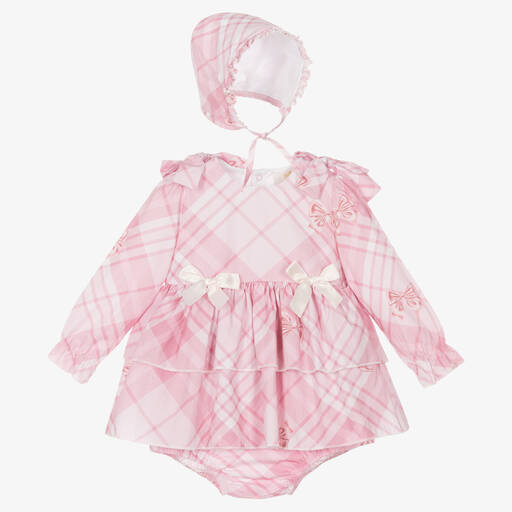 Caramelo Kids-Baby Girls Pink Dress Set  | Childrensalon Outlet