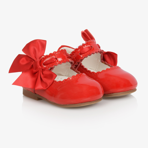 Caramelo Kids-Baby Girls Red Patent Shoes | Childrensalon Outlet