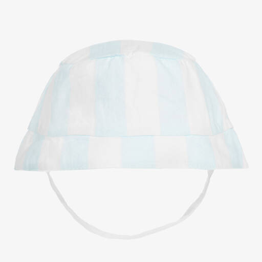 Caramelo Kids-Blue Candy Stripe Baby Sun Hat | Childrensalon Outlet