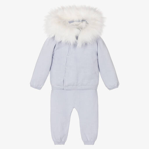 Caramelo Kids-Ensemble pantalon bleu en coton | Childrensalon Outlet