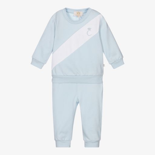 Caramelo Kids-بدلة رياضية قطن لون أزرق للأولاد | Childrensalon Outlet