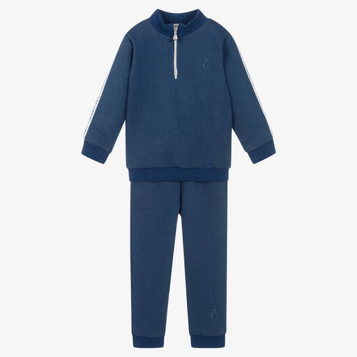 Caramelo Kids-Blauer Baumwoll-Trainingsanzug | Childrensalon Outlet
