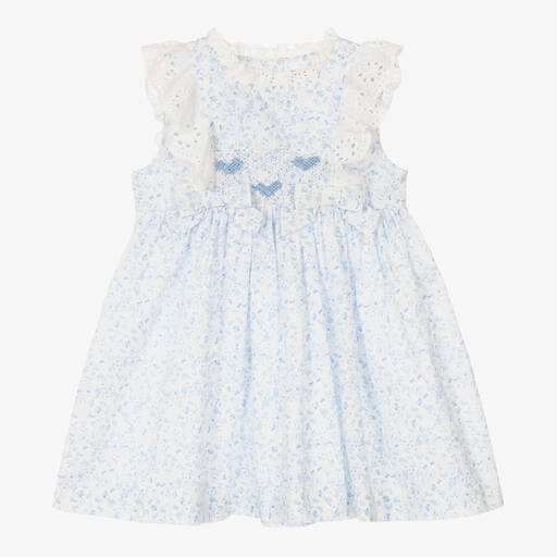 Caramelo Kids-Girls Blue Floral Dress | Childrensalon Outlet