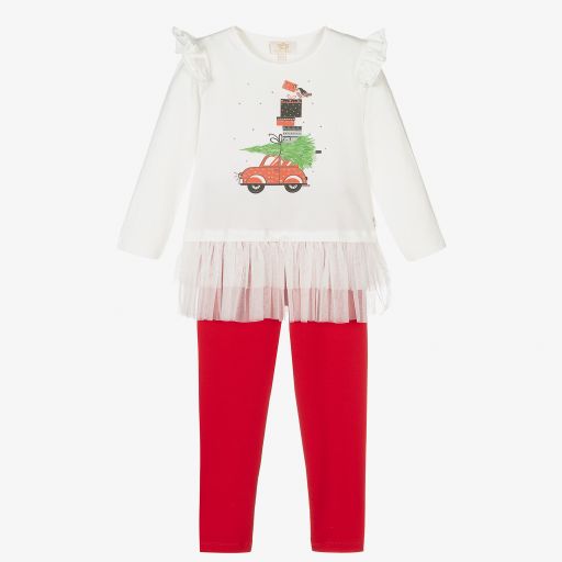 Caramelo Kids-Новогодний комплект с легинсами для девочек | Childrensalon Outlet