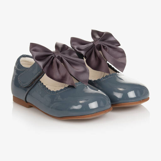 Caramelo Kids-Girls Grey Patent Shoes | Childrensalon Outlet