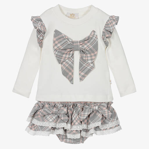 Caramelo Kids-Girls Grey Shorts Set | Childrensalon Outlet