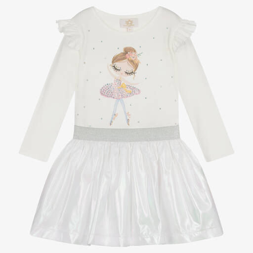 Caramelo Kids-Girls Ivory Ballet Dancer Skirt Set | Childrensalon Outlet