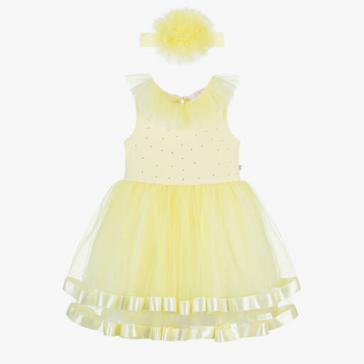 Caramelo Kids-Платье из лимонного тюля для девочек | Childrensalon Outlet
