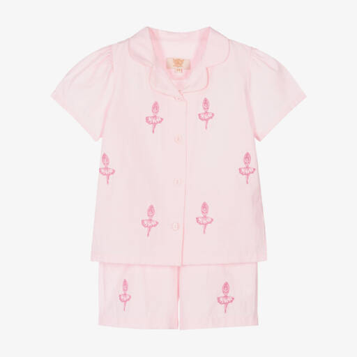 Caramelo Kids-Girls Pink Ballerina Nightwear Set | Childrensalon Outlet
