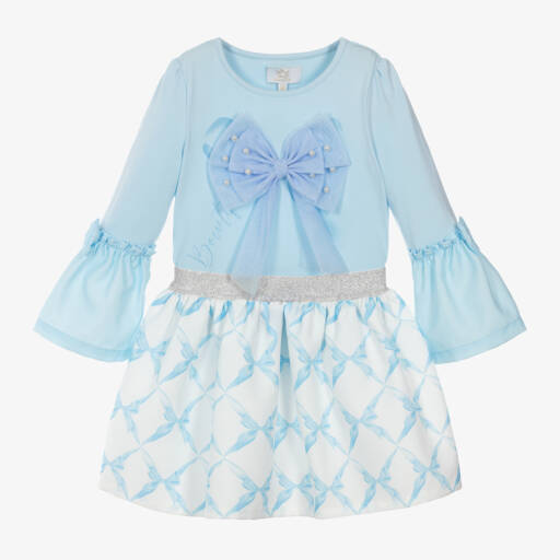 Caramelo Kids-Girls Sky Blue Skirt Ensemble | Childrensalon Outlet