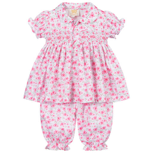 Caramelo Kids-Pink Floral Dress & Bloomers | Childrensalon Outlet